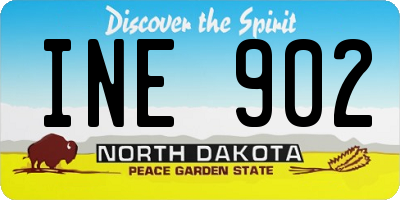 ND license plate INE902