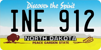 ND license plate INE912