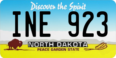 ND license plate INE923