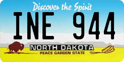 ND license plate INE944