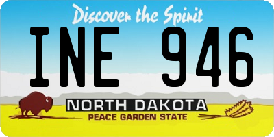 ND license plate INE946