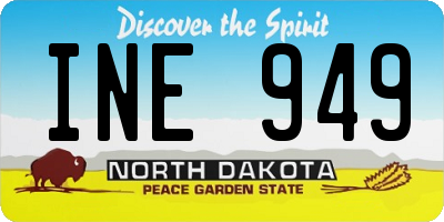 ND license plate INE949