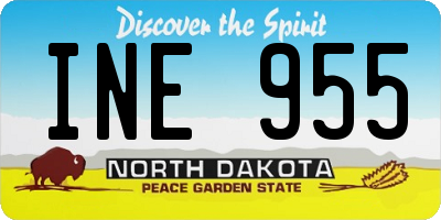 ND license plate INE955