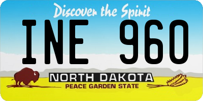 ND license plate INE960