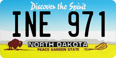 ND license plate INE971