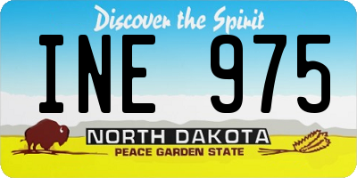 ND license plate INE975