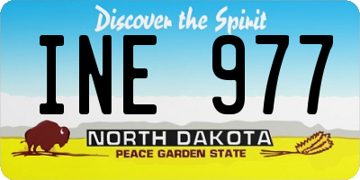 ND license plate INE977