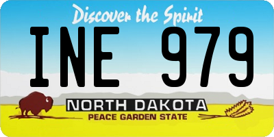 ND license plate INE979