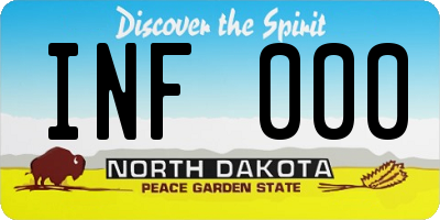 ND license plate INF000