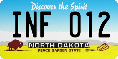 ND license plate INF012