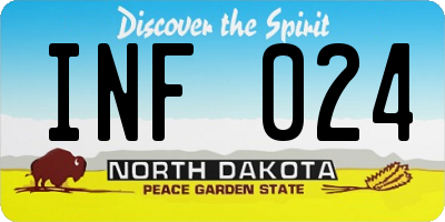 ND license plate INF024