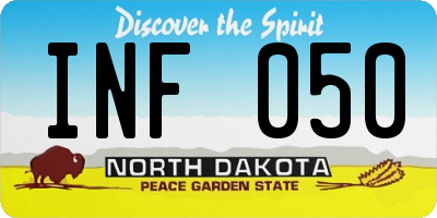 ND license plate INF050