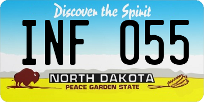 ND license plate INF055