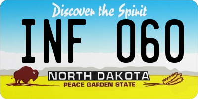 ND license plate INF060