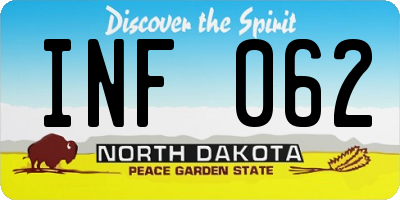 ND license plate INF062