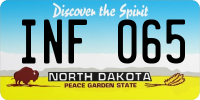 ND license plate INF065
