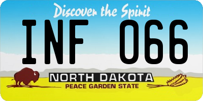 ND license plate INF066