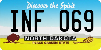 ND license plate INF069