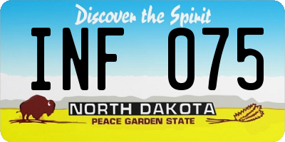 ND license plate INF075