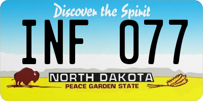 ND license plate INF077