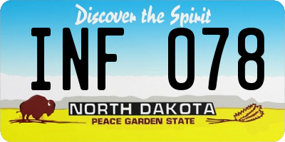ND license plate INF078