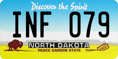 ND license plate INF079