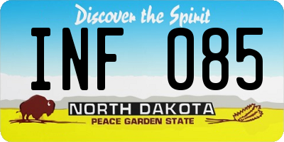 ND license plate INF085