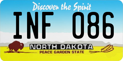 ND license plate INF086