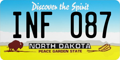 ND license plate INF087