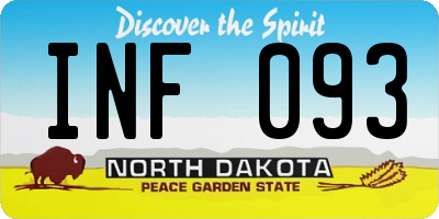 ND license plate INF093