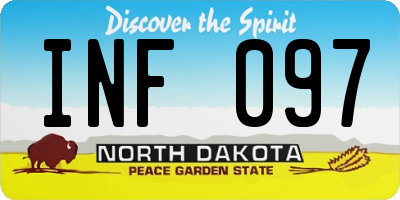 ND license plate INF097