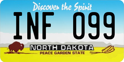 ND license plate INF099
