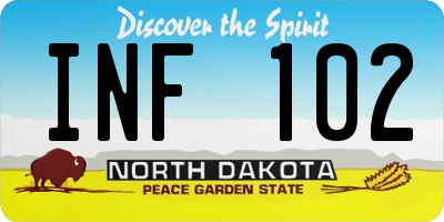 ND license plate INF102