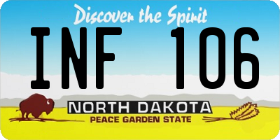 ND license plate INF106
