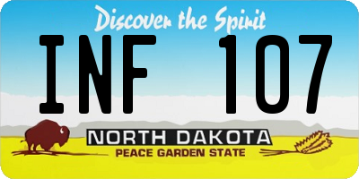 ND license plate INF107