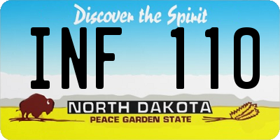 ND license plate INF110
