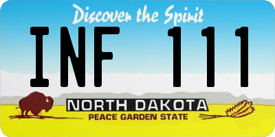 ND license plate INF111