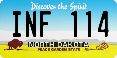ND license plate INF114
