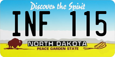 ND license plate INF115