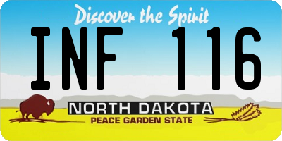 ND license plate INF116