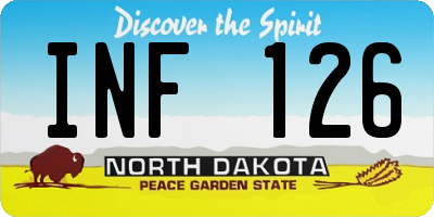 ND license plate INF126