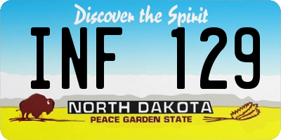 ND license plate INF129