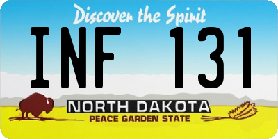 ND license plate INF131