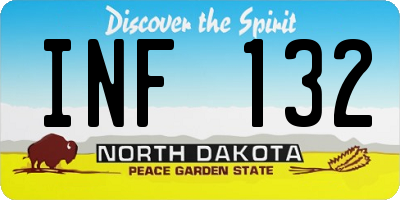 ND license plate INF132