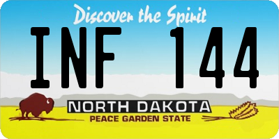 ND license plate INF144
