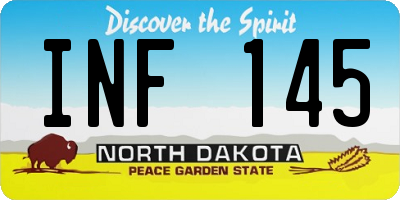 ND license plate INF145