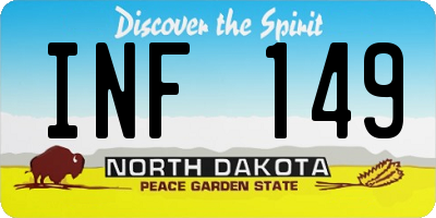 ND license plate INF149