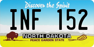 ND license plate INF152