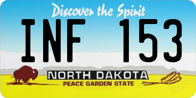ND license plate INF153