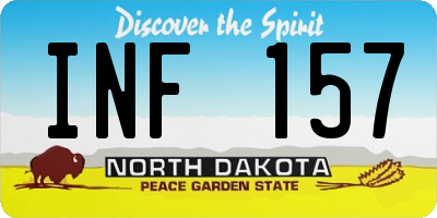ND license plate INF157